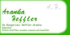 aranka heffler business card